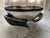 Metal 1970s Mid Century Modern Castillo Taxco Abstract Fish Footed Siver Plated Bowl With Malachite & Azurite Inlay For Sale - Image 7 of 14