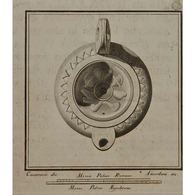 Giacomo Casanova, Ancient Roman Still Life, Etching, 18th Century For Sale