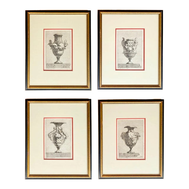 Four Framed Engravings of Vases Inventés Et Gravés Par Jacques François Joseph Saly For Sale