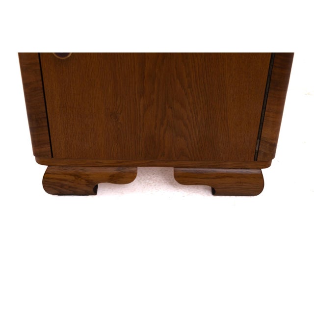 Wood Mid-20th Century Art Deco Bedside Tables, Poland, 1950s, Set of 2 For Sale - Image 7 of 10