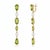 Modern Multi-Shape Peridot and pearl Earrings. Contemporary Pearl & Peridot Drop Earrings. Geometric Peridot and Pearl...