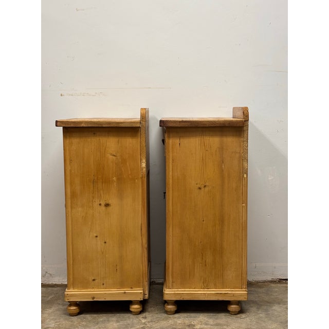 Brown Early 20th Century European Pine Nightstands For Sale - Image 8 of 10