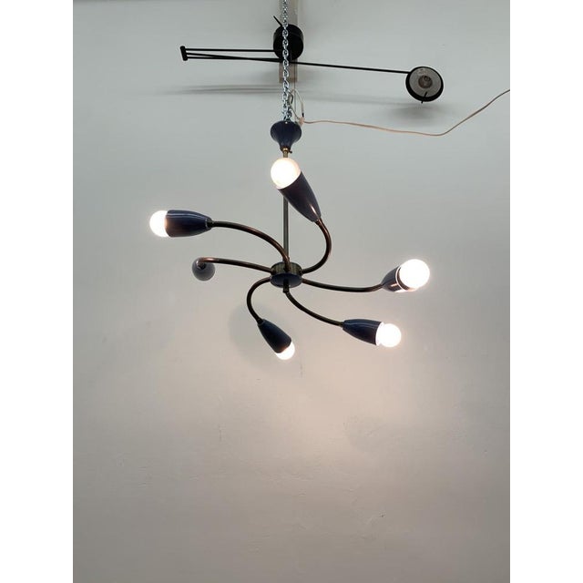 1950s Mid-Century Modern Spider Ceiling Lamp, 1950s For Sale - Image 5 of 18