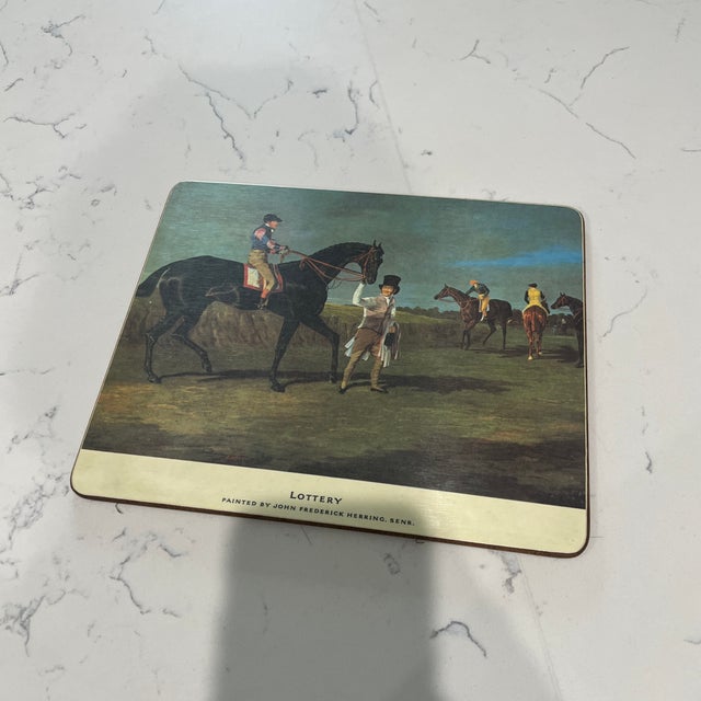 Textile Late 20th Century Lady Clare Racing Horses Placemats - Set of 6 For Sale - Image 7 of 9