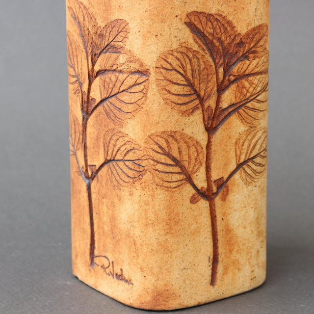 Vintage French Ceramic Vase by Raymonde Leduc, 1970s For Sale - Image 9 of 14