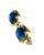 Modern 14k Yellow Gold Ceylon Cabochon Sapphire and Diamond Bezel-Set Stud Earrings, Pair For Sale - Image 3 of 5