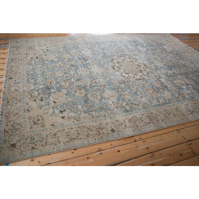 Traditional Vintage Distressed Tabriz Carpet - 7'5" x 10'9" For Sale - Image 3 of 15