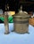 Vintage Footed Pierced Brass Coal Scuttle Bucket and Tall Duck Matchstick Holder For Sale - Image 9 of 12