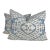 Schumacher "Omar Embroidery" in Sky 16"x20" Pillows-a Pair For Sale