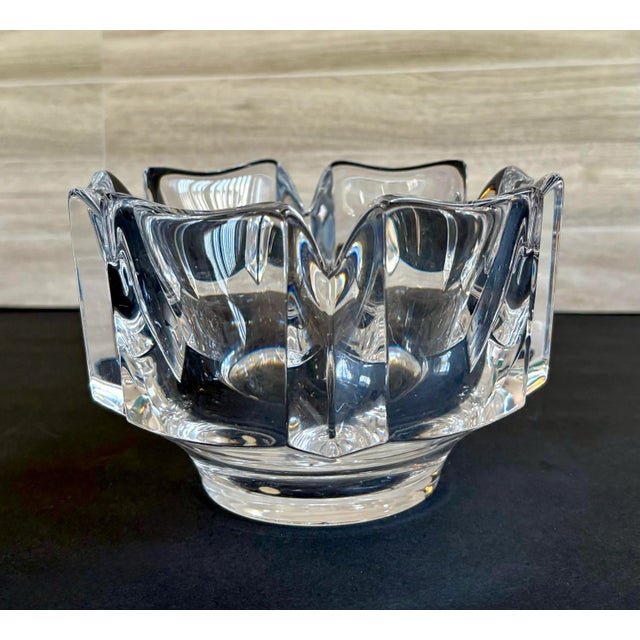 Vintage Orrefors Corona Bowl Made in Sweden | Circa 1970s Elevate your space with this stunning Orrefors Corona Bowl, a...