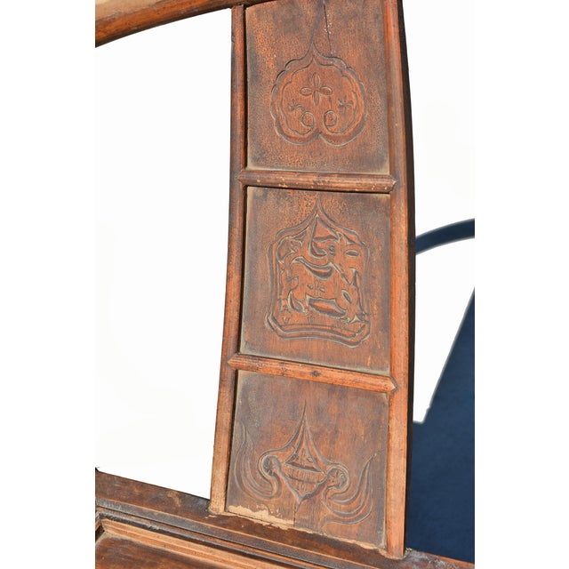 19th Century Original Chinese Horseshoe Chairs- a Pair For Sale In Los Angeles - Image 6 of 12