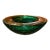 Late 20th Century Emerald Green Cased Art Glass Bowl Attributed to Murano, Italy For Sale
