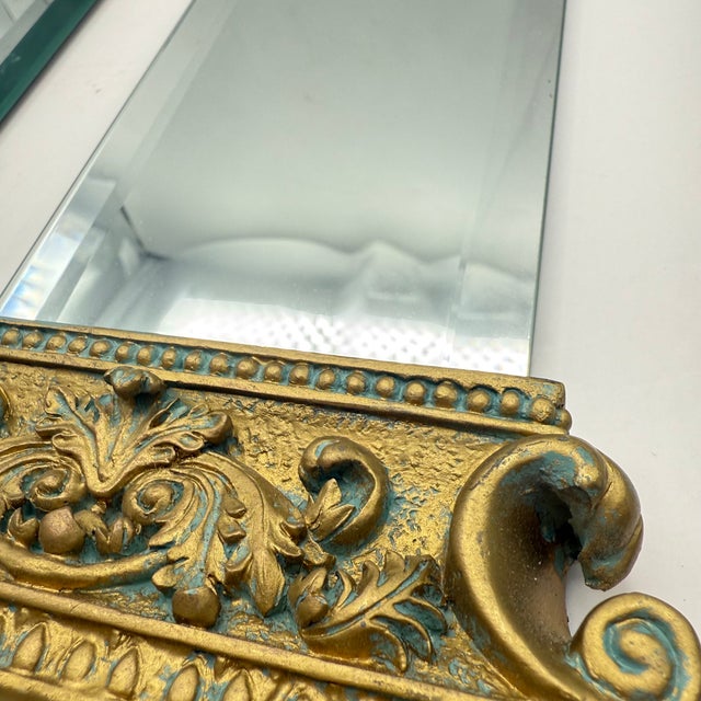 Vintage Architectural Column Wall Mirrors Set of 3 Gold Gilt Beveled Hollywood Regency For Sale In New York - Image 6 of 15