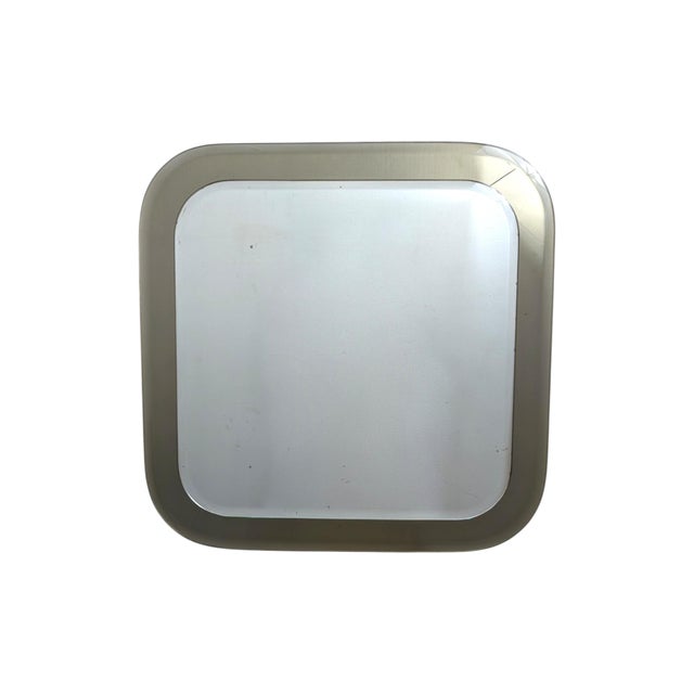 Vintage Wall Mirror in Clear and Smoked Glass, 1970s For Sale - Image 9 of 9