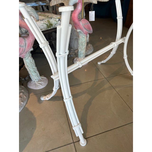 1970s 1970s Faux Bamboo Metal X Base Table Base For Sale - Image 5 of 11