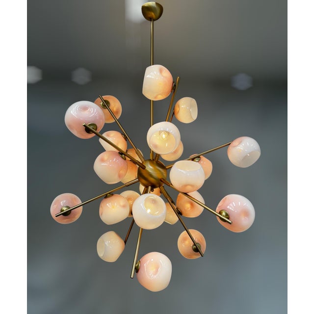 Blush 21st Century Ombre Blush Sputnik Chandelier by Fabio LTD For Sale - Image 8 of 11