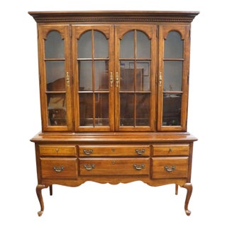 Mount Vernon Furniture Co. Solid Cherry Traditional Style 62" Buffet W. China Cabinet 100-560 For Sale