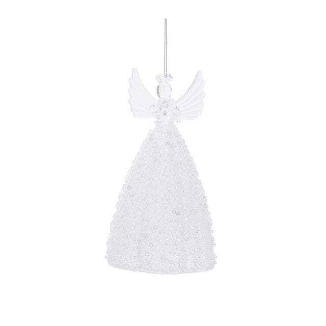 Kenneth Ludwig Chicago Glass Angel Ornament Set of 2 For Sale - Image 4 of 4