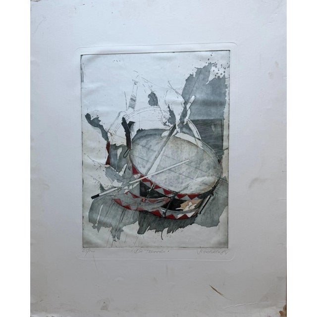 Michael Schreiber, the Drum 1984, Etching For Sale - Image 6 of 13