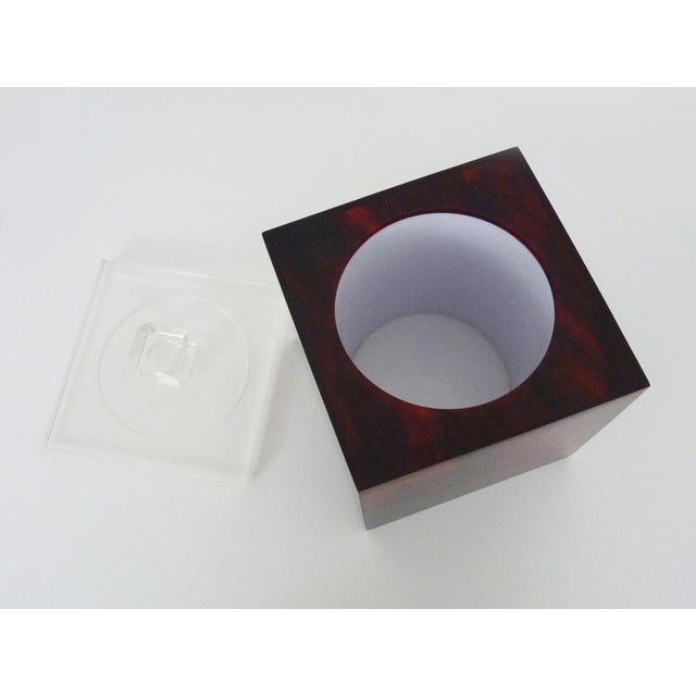 Plastic Vintage Ice Bucket in Acrylic Glass from Peppo, Italy, 1970s For Sale - Image 7 of 10