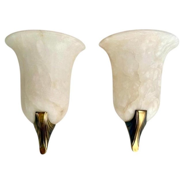 Art Deco Marble Wall Lights, Italy, 1970, Set of 2 For Sale - Image 10 of 10