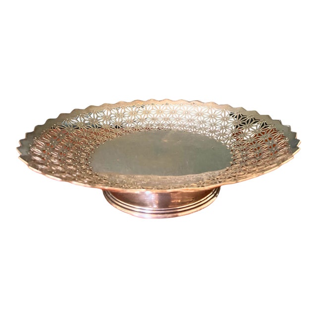 Mappin & Webb Art Deco Silver Plated English Basket Openwork Dish, Circa 1920 For Sale