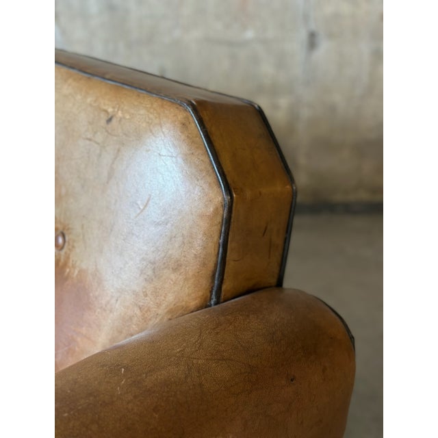 Brown Bart Van Bekhoven Art Deco Leather Sofa For Sale - Image 8 of 10