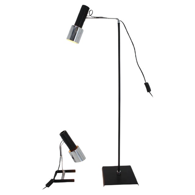 Mid-Century Floor and Table Lamps, 1960s, Set of 2 For Sale