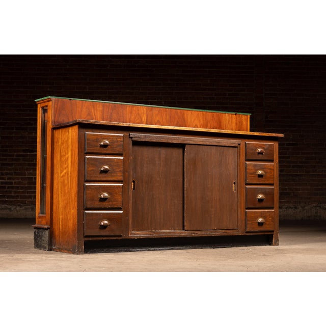 Early 20th Century General Store Display Counter With Glass Showcase For Sale - Image 10 of 17