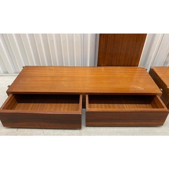 Mid 20th Century Italian Mid Century Modern Wall Mounted Shelving Unit