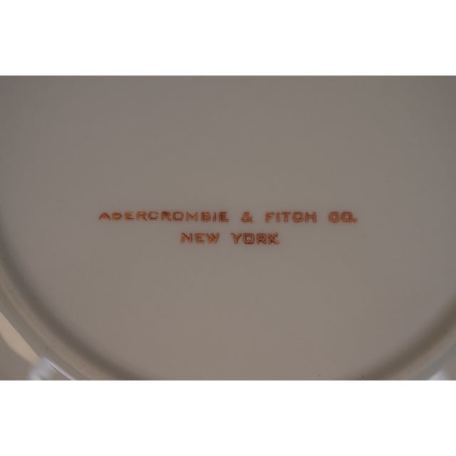 Ceramic Set X 4 Frank Vosmansky X Abercrombie & Fitch Hand Painted Fox Hunt Scene Luncheon Plates For Sale - Image 7 of 8