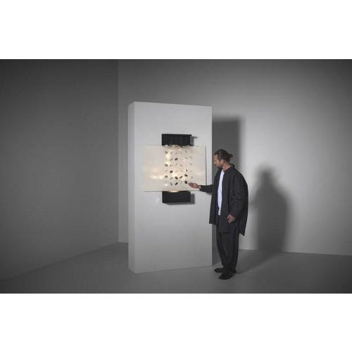 Black Julio Le Parc, Continuous Mobile Light Kinetic Artwork, 1960s, Metal & Steel For Sale - Image 8 of 14