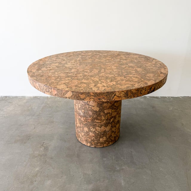 Gabriella Crespi 1970s Sculptural Cork Round Dining Table, Mid-Century Modern For Sale - Image 4 of 7