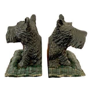 1980s Scottie Dog Bookends - a Pair For Sale