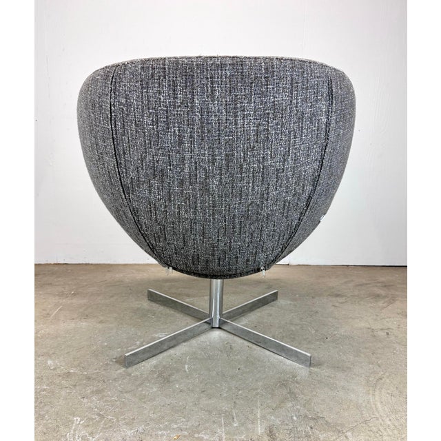 Oyster Gray Modern BoConcept Oversized Schelly Swivel Lounge Chair For Sale - Image 8 of 11