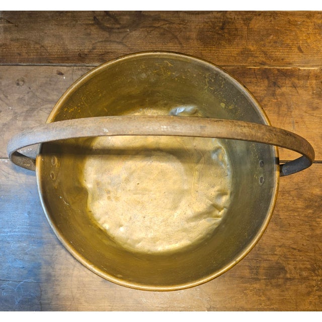 Metal Apple Butter Copper Pot For Sale - Image 7 of 14