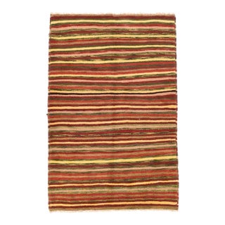 Vintage Gabbeh Rug 4'3'' x 6'5'' For Sale