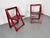 Wood Mid-Century Italian Red Foldable Chairs by Aldo Jacober for Bazzani, 1960s, Set of 2 For Sale - Image 7 of 12
