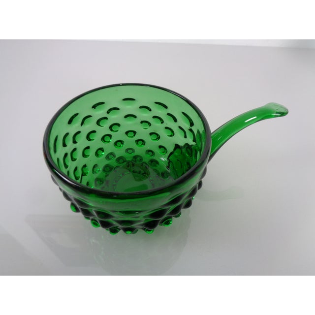 Italian Green Bubble Glass Vase & Bowl from Empoli, 1960s, Set of 2 For Sale - Image 12 of 16