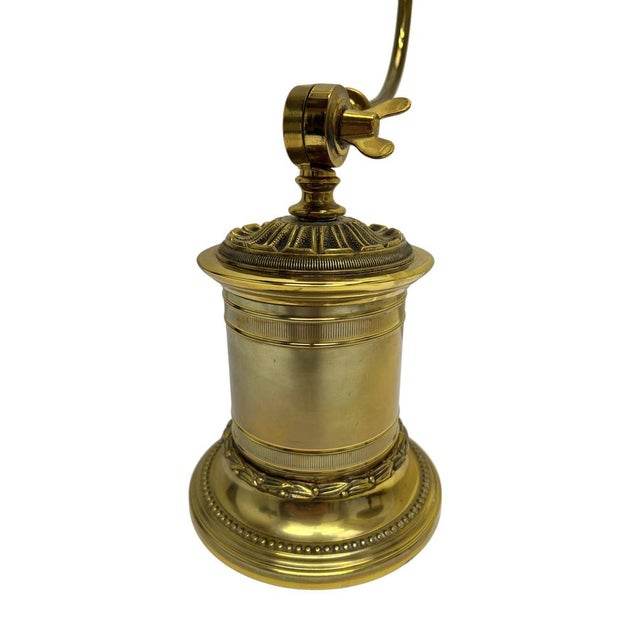 Gold French Adjustable Bankers Desk Lamp in Brass, 1960s For Sale - Image 8 of 17