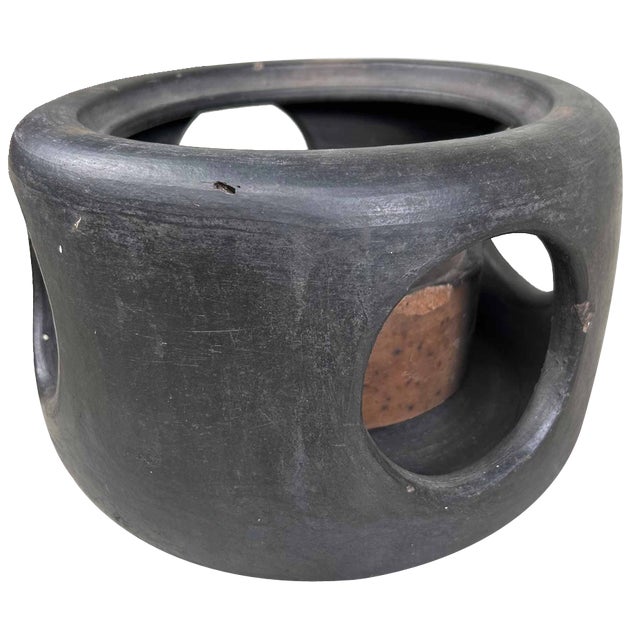 Minimalist Earthenware Fire Pot, Japan, 1890s For Sale