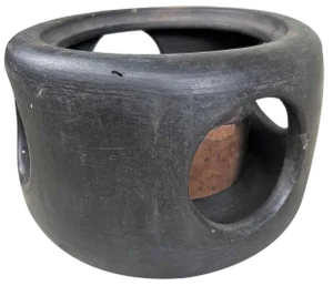 Minimalist Earthenware Fire Pot, Japan, 1890s