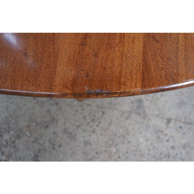 Davis Cabinet Cumberland Valley Queen Anne Walnut Double Pedestal Dining Table For Sale - Image 9 of 12