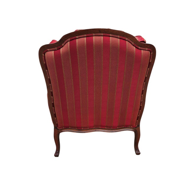 1990s Ethan Allen Versailles Lounge Chair French Country Living Room Regency For Sale - Image 11 of 12
