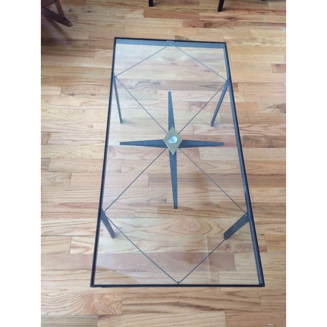 French 1930 Compass Coffee Table For Sale - Image 3 of 8