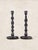 Antique English Oak Barley Twist Large Candlesticks For Sale In Tampa - Image 6 of 6