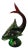 1970s Italian Modern Green and Red Murano Glass Shark For Sale