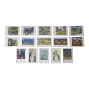 Vintage 19th Century Diminutive Post Impressionist Van Gogh Lithographs - Set of 15