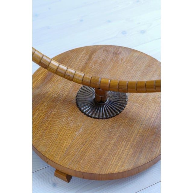 Art Deco Swedish Grace Floor Lamp in Art Glass and Beech, 1930s For Sale - Image 14 of 18