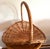 Vintage Handwoven Wicker Gathering Basket With Wrapped Handle For Sale - Image 4 of 10